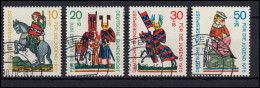 612-615 Jugend Minnesänger 1970: Satz Rundstempel NETTETAL Oktober 1970 - Used Stamps