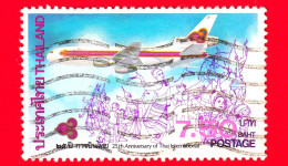 TAILANDIA - THAILAND - Usato - 1985 - Linee Aeree - 25 Anni Di Thai Airways Intern.- Dc 10 - 7.50 - Tailandia