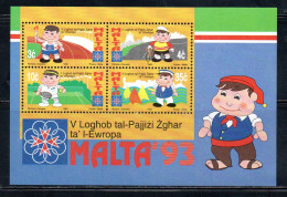 MALTA 1993 SMALL STATES GAMES OF EUROPE BLOCK SHEET MNH - Malta