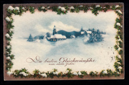 AK Neujahr: Dorfidylle Im Winter, Mittelherwigsdorf / Zittau 31.12.1935 - Neujahr