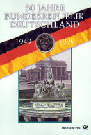 Block 49 Gedenkblatt 50 Jahre Deutschland Mit 2-DM-Gedenkmünze Ludwig Erhard - Coin Envelopes