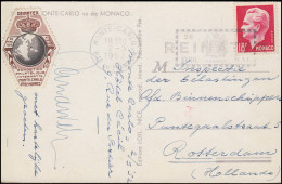 Monaco: Briefmarkenausstellung REINATEX Monte-Carlo 1952 Werbe-O Passende AK  - Expositions Philatéliques