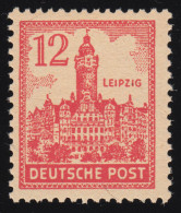 SBZ 161y Abschiedsserie 12 Pf, Ohne WZ., Rot, ** - Mint