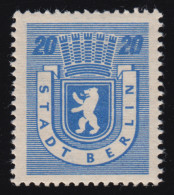 SBZ 6 A Wb Z Berliner Bär 20 Pf, Blau, ** - Mint