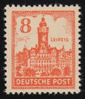 SBZ 160x Abschiedsserie 8 Pf, Ohne WZ., Lebhaftrotorange, ** - Mint