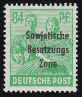 SBZ 197 SBZ-Aufdruck 84 Pf. Maurer Und Bäuerin, ** - Mint