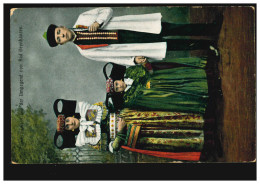 AK Volkstrachten Aus Der Gegend Von Bad Oeynhausen Familie, BAD OEYNHAUSEN 1911 - Costumi