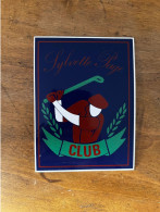 Golf , Sport * Sylvette Page Club * Link Links Golfeur Golfer * Autocollant Ancien - Golf