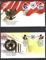 INDONESIE. N°2150-3 De 2005 Sur 2 Enveloppes 1er Jour. Président Et Vice-président. - Indonesien