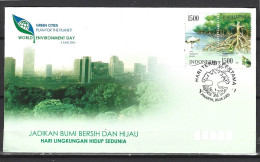 INDONESIE. N°2143-4 De 2005 Sur Enveloppe 1er Jour. Protection De L'environnement. - Environment & Climate Protection