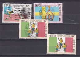 SA06 Brazil 1970 Brazil's Third Victory In The Football World Cup Used Stamps - Gebruikt