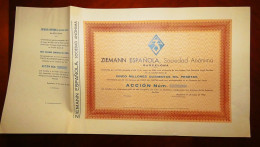 Ziemann Española SA, Barcelona 1960, Share Certificate - Industry