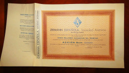 Ziemann Española SA, Barcelona 1960, Share Certificate - Industrial