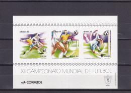 SA06 Brazil 1982 Football World Cup - Spain Minisheet Imperforated - Unused Stamps