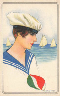 NANNI * CPA Illustrateur Nanni Italia * Série Complète 6 CPA * Série N°255 * Femmes Pays Mode * à La Mer Bateaux Voilier - Nanni