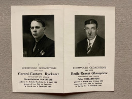 BP Gerard Ryckaerts En Emilie Ghesquière 1944 Busbeke Wervik Verzet Oorlog Weerstanders Verzetstrijders WO2 WWII 40-45 - Imágenes Religiosas