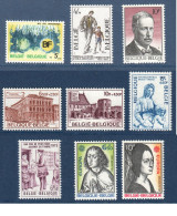 Belgique, België, **, Yv 1750 à 1758, Mi 1809 à 1818, SG 2382 à 2388, - Ungebraucht