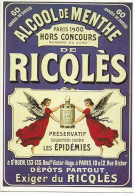 Publicité Alcool De Menthe De Ricqles - Advertising