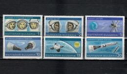 Bulgaria 1967 Space, Outer Space, Gagarin, Glenn Set Of 6 MNH - Europe