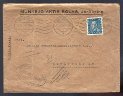 SUÈDE - 1931 - JÖNKÖPING 1 - POUR L'ALLEMAGNE - Cartas & Documentos