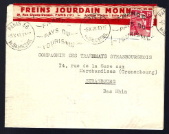 LETTRE PUBLICITAIRE DE PARIS - FREINS JOURDAIN - FRANCE PAYS DU TOURISME - Covers & Documents