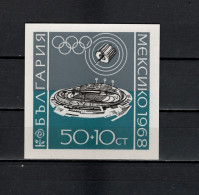 Bulgaria 1968 Space, Olympic Games Mexico S/s MNH - Europe