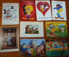 Lot De 9 CPM Disney - Donald - Mickey -Titi Et Gros Minet - Andere & Zonder Classificatie