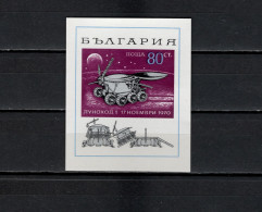 Bulgaria 1970 Space, Lunochod 1, S/s MNH - Europe