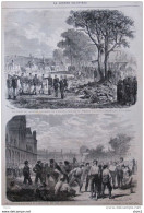 Réunion Sur La Place Du Carrousel Des Enfants De Paris - Enrôles Pour Le Services Des Pompes - Page Original - 1870 - Documents Historiques