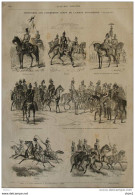 Uniformes Des Différents Corps De L'armée Prussienne - Dragons - Timbalier - Hussards - Page Original 1870 - Historical Documents