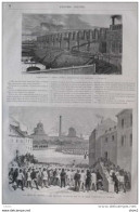 La Grève Du Creuzot - Les Ouvriers Harangués Par Un De Leurs Camarades - Page Original 1870 - Historical Documents