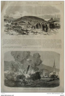 Explosion Du RHEINFALL Sur Le Lac De Constance - Baleine échouée Sur La Côte Orientale D'écosse - Page Original 1870 - Historical Documents