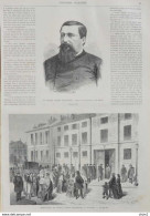 Le Prince Pierre Bonaparte - Habitation Du Prince Bonaparte à Auteuil -  Page Original 1870 - Historical Documents