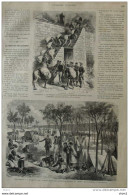 Strasbourg, Campement Des Turcos Sous Les Remparts Devant La Porte De Saverne  -  Page Original 1870 - Historische Dokumente