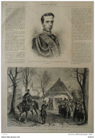 Le Duc D'Aoste, Roi D'Espagne - Le Siége De Paris, Une Batterie Prussienne Près De Choisy-le-Roi -  Page Original 1870 - Historische Dokumente