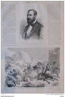 Nestor Roqueplan - La Drame De Marathon, Les Brigands Massacrant Leurs Prisonniers -  Page Original 1870 - Historical Documents