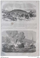 Baleine échouée Sur Le Côte Orientale D'Écosse - Explosion Du Bateau RHEINFALL Am Bodensee -  Page Original 1870 - Historische Dokumente