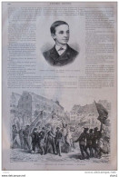 Mulhouse, Promenade Des Ouvriers Grévistes - L'infant Don Alphonse De Bourbon, Prince Des Asturies - Page Original 1870 - Historical Documents