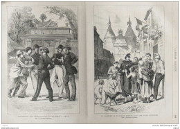 Arrestation D'un Correspondant De Journaux à Nancy - Page Original 1870 - Documentos Históricos