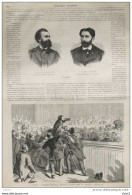 Ulric De Fonvielle - Paschal Grousset - Tours, Incident Fonvielle Devant La Haute Cour De Justice - Page Original 1870 - Documentos Históricos