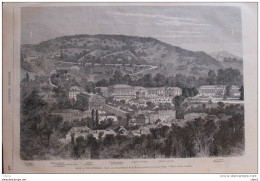 Bade (Baden) Au Vol D'oiseau - Villa Tigler, Fremersberg - Villa Dupressoir - Trinkhalle - Page Original 1870 - Historische Dokumente