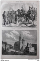 Cracovie (Krakau), L'église Sainte-Marie - Uniformes Des Honveds De Hongrie - Infanterie - Hussards - Page Original 1870 - Historische Dokumente