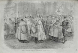 Rome - Cortège Des Prélats Se Rendant Dans La Salle Du Concile - Page Original - 1870 - Documentos Históricos