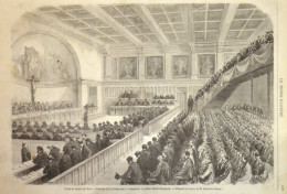 Palais De Justice De Tours - Séance De La Haute Cour - Jugement Du Prince Pierre Bonaparte -  Page Originale - 1870 - Documents Historiques