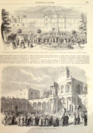 Paris, La Fête-Dieu à L'hôpital De Lariboisière -  Page Originale - 1870 - Documents Historiques