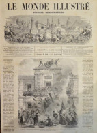 Espagne, Les Femmes Brulent Les Registres De L'état Civil De Gracia -  Page Originale - 1870 - Historical Documents