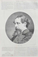 Charles Dickens - Page Originale 1870 - Historische Dokumente