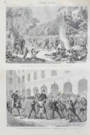 Viite De Leurs Majestés Impériales à La Caserne Du Prince-Eugène - Page Originale 1870 - Historical Documents