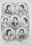 S.A.R. Caoline De Wasa - S.A.R. Louise De Suède - Marie-Dagmar De Danemark - Page Originale 1870 - Historische Dokumente