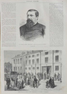 Le Prince Pierre Bonaparte - Habitation Du Prince Bonaparte à Auteuil - Page Originale 1870 - Historische Dokumente